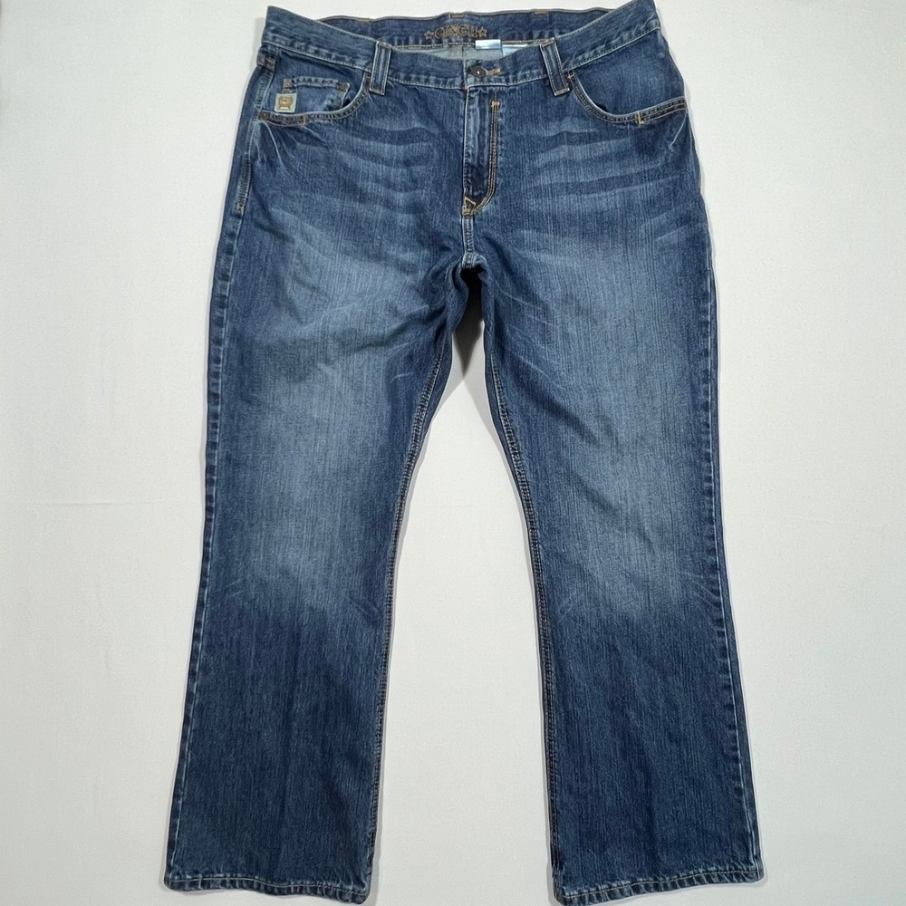 Cinch Carter Relaxed Fit Bootcut Jeans Cowboy Rodeo Blue Men's 40x33 (Tag 40x32)